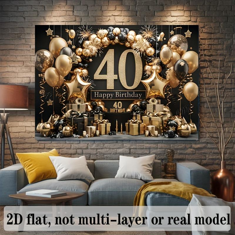 2D planar banners background decoration photos for 40th birthday party props polyester fiber banner decorations