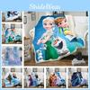 Elsa Princess Flannel Blanket Digital Print Cartoon Blanket Ideal For Bedroom And Sofa