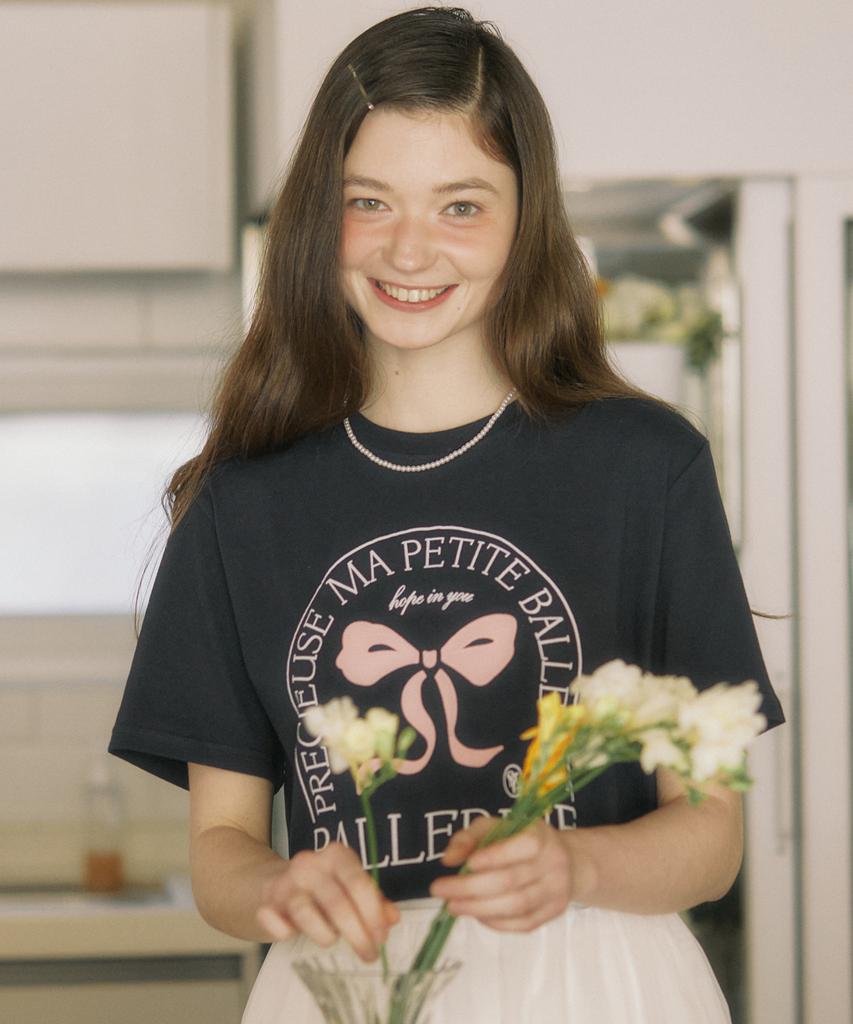 OURHOPE Ballerina T-Shirt - Navy