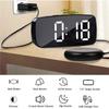 A25F-Clock LED Electronic Alarms Clock Casual Style Clock Bedside Vibrator Electronic Clock Multifunctional Dual USB