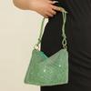 New Exquisite Silver Shiny Purse Bag Rhinestone Underarm Bag Evening Bag Wedding Shoulder Bag Handbag for Dinner Party 2023