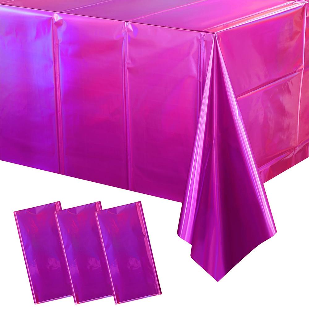 Party Party Decorations Birthday Tablecloth Laser Photo Props Disposable Colorful Tablecloth