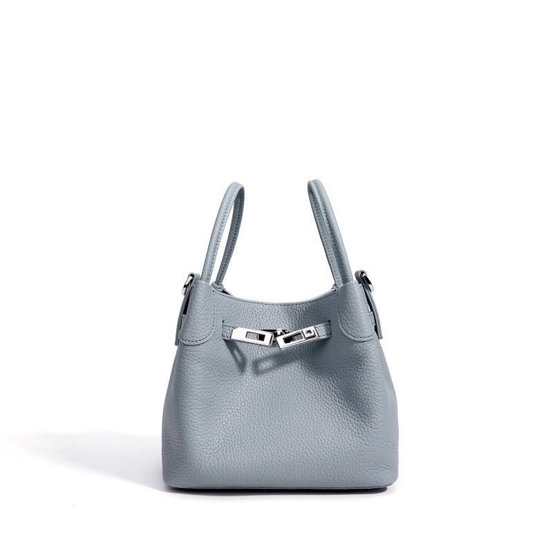 Bolso Versátil Informal para Mujer Piel de Lujo Ligero Sensación Premium Bolso Cubo de Hombro Souvenir Moda Trabajo Viajero Bolso de Mano