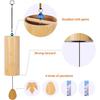 Bamboo Wind Chimes,C G F D Chord Windbell Chime Bells Gift For Music Lovers, Hanging Ornaments For Outdoors Courtyard