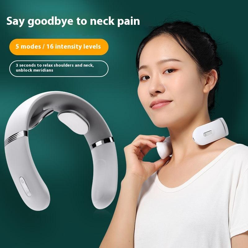 Massageador elétrico de pescoço massageador multifuncional para coluna cervical aquecimento por pulso protetor de pescoço