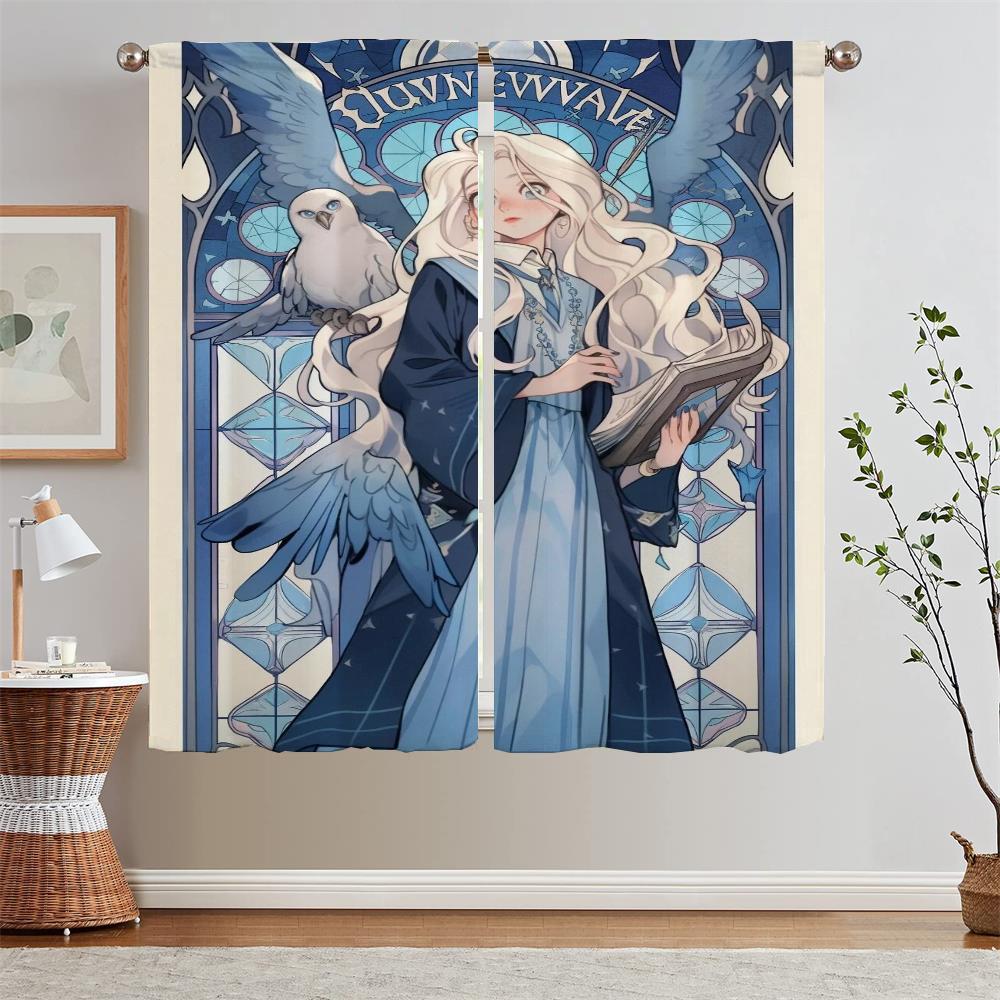 

Luna Animation Розовые шторы для гостиной Тканевые подхваты для штор Тюль для кухни Шторы 2 шт. Оконные щупальца Жалюзи W50xH70cmx2pcs-CL