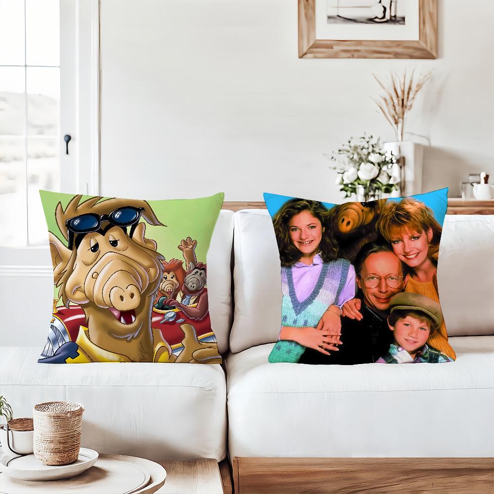 Tv Series Alf Pillow Case Anti-Dustmite Pillow Case Suitable For Bedrooms Living Rooms Cars Home Decoration