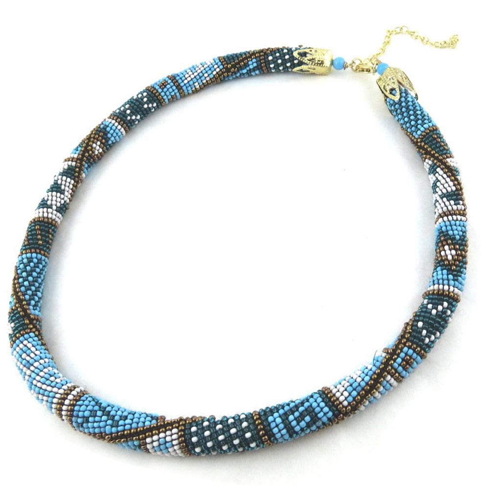 

Les Trésors De Lily [N1134] - Колье Килиманджаро синий