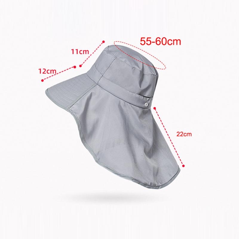 Summer Outdoor Sun Hat with Ponytail Hole Hat Women's Wide Brim Cap Beach Hat Shawl Fisherman Hat UV Protection Visor Hat