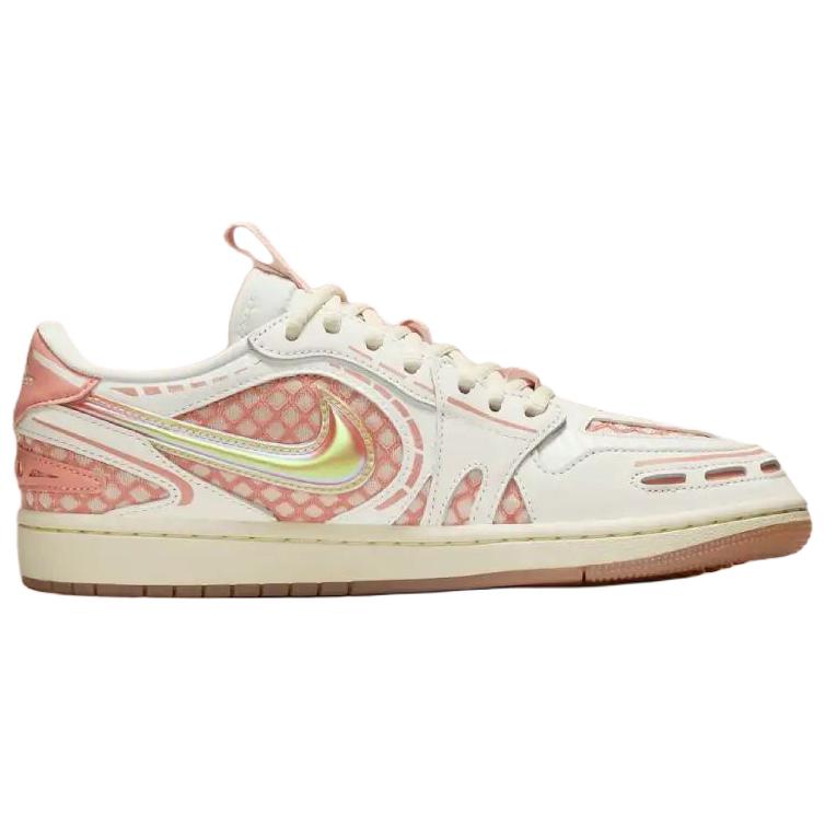 New Jordan Air Jordan 1 Abrasion Resistant Low Top Vintage Basketball Shoes Women's Pink White HQ2186-180