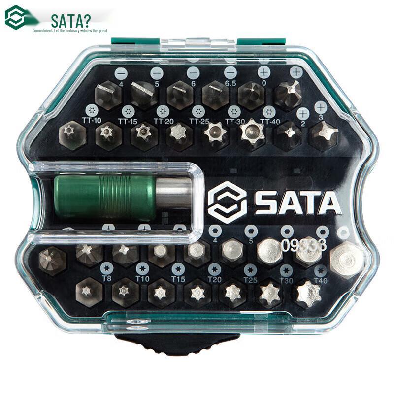 SATA 31-Piece 6.3 Series Pneumatic Screwdriver Bit Set 31-piece