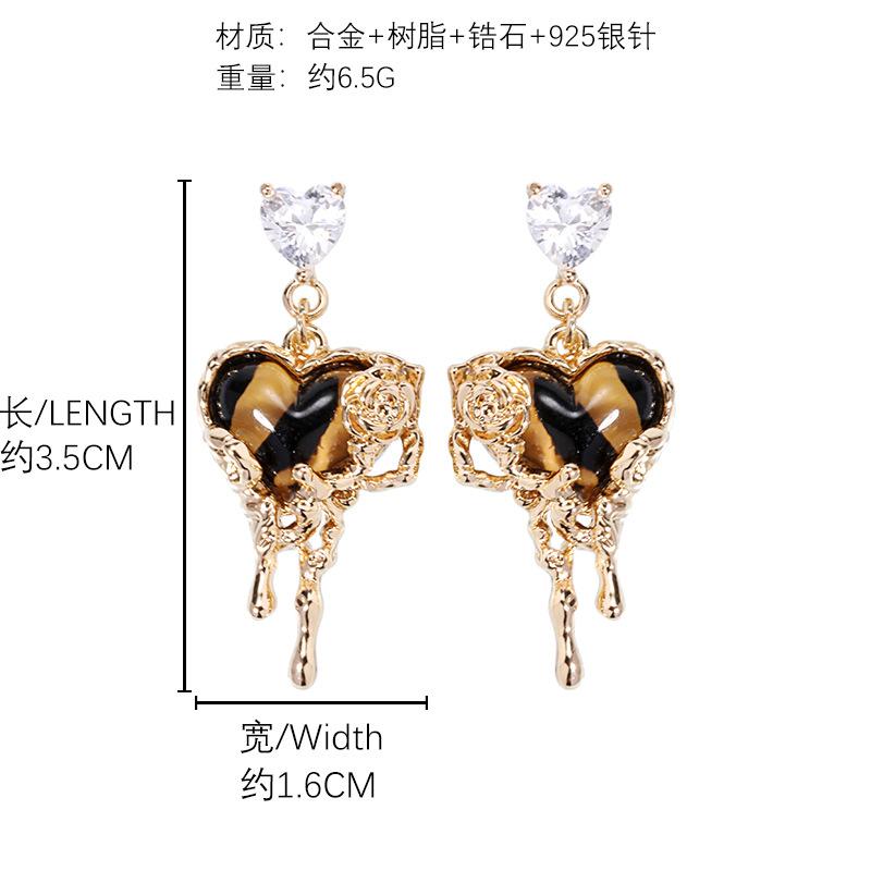 Original Lava Love Earrings Medieval Winter Warm Gold Earrings Personalized Earrings