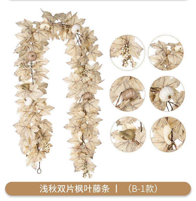 Fleur Artificielle Simulation Feuille d'Érable Vigne Européenne et Américaine Saison de la Récolte Enroulement Vigne de Simulation Décoration Extérieure Feuille d'Érable de Simulation