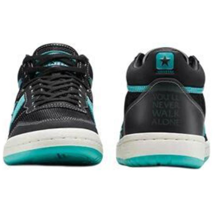 Liverpool F.C. X Converse Fastbreak Pro Mid Black Washed Teal Unisex Sneakers Egret A12785C