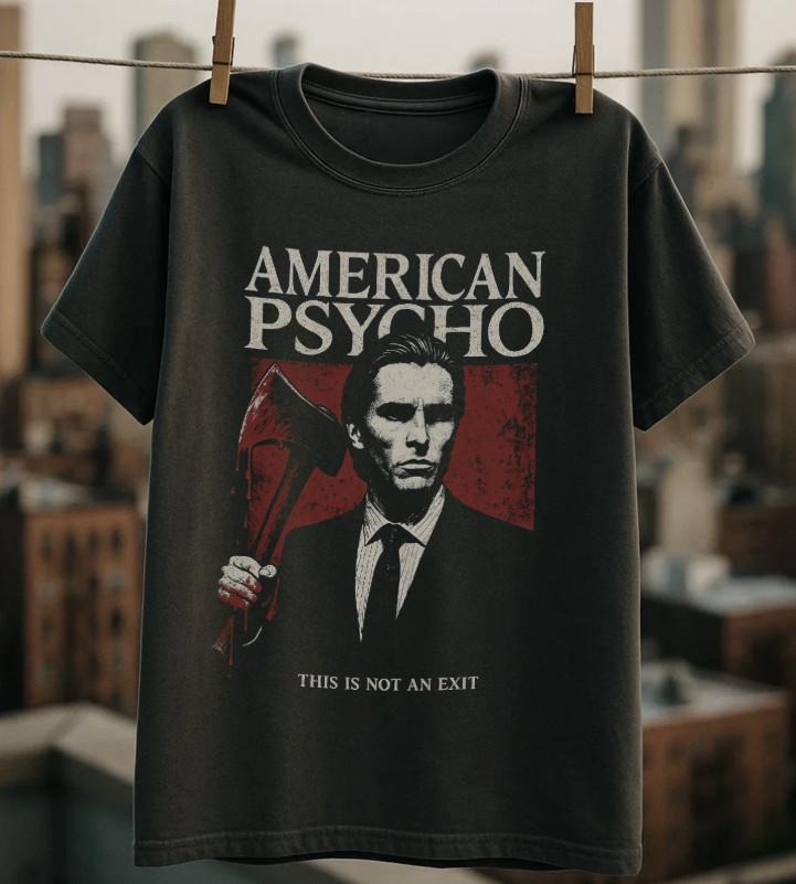 American Psycho TShirt Patrick Bateman Horror Movie Tee Halloween Unisex Unisex T-Shirt XXL