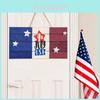 Charming Heart Shaped Wooden Independence Day Sign With Patriotic Flag Design For Festive Decor