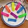 Barrette Carrée Fluorescente Coréenne - Grande, Époxy Coloré pour Filles