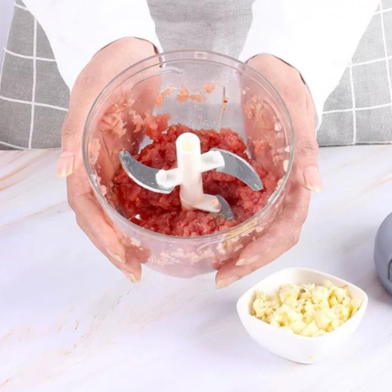 Garlic Chopper Manual Food Processors Rotate Press Chopper Onion Crusher Blender Vegetable Cutter Mixer Manual Meat Grinder New