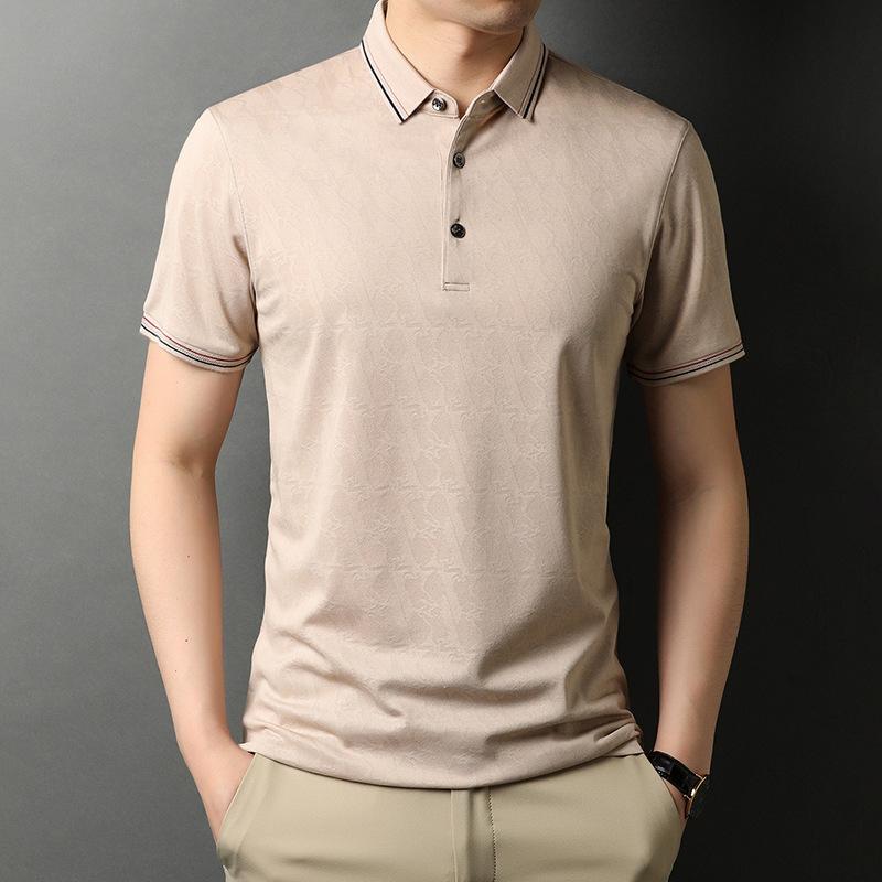 

Men s Lapel Short-sleeved T-shirt Summer New Men s Trendy Shirt Collar POLO Shirt Korean Style Casual T-shirt