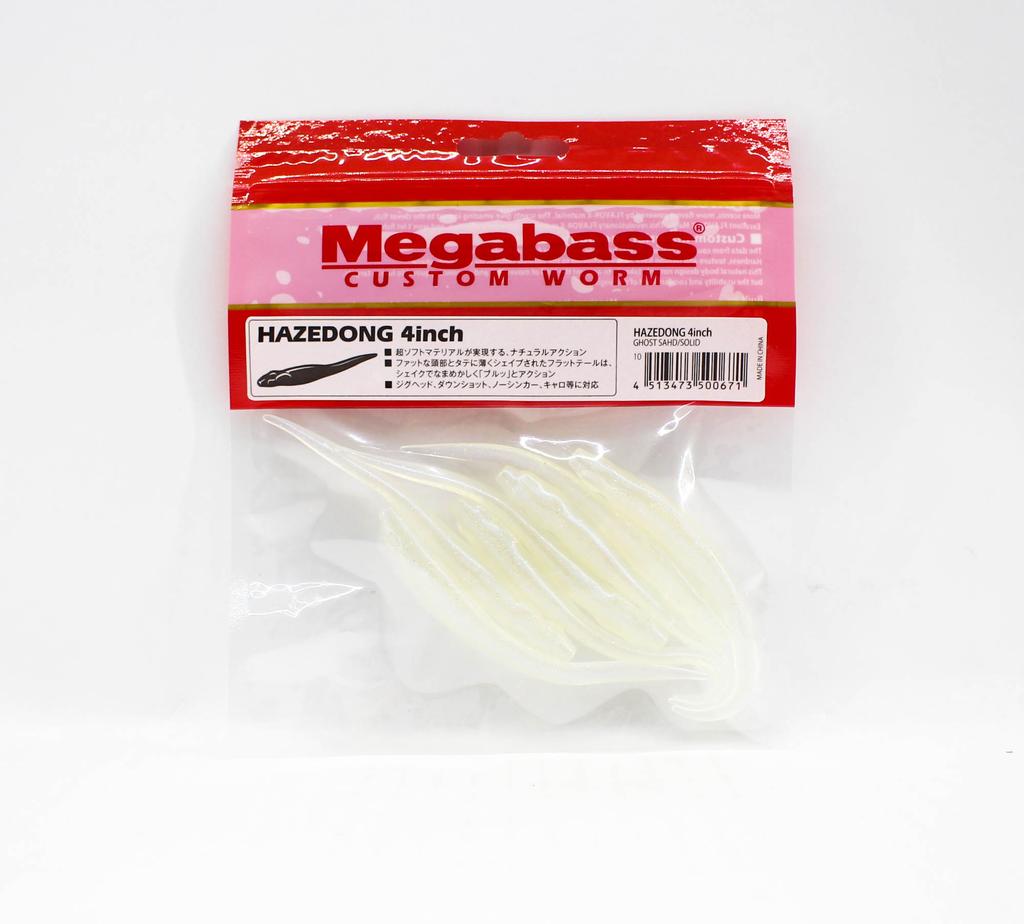 Megabass Soft Lure Hazedong 4 Inches Ghost Shad Solid (0671)
