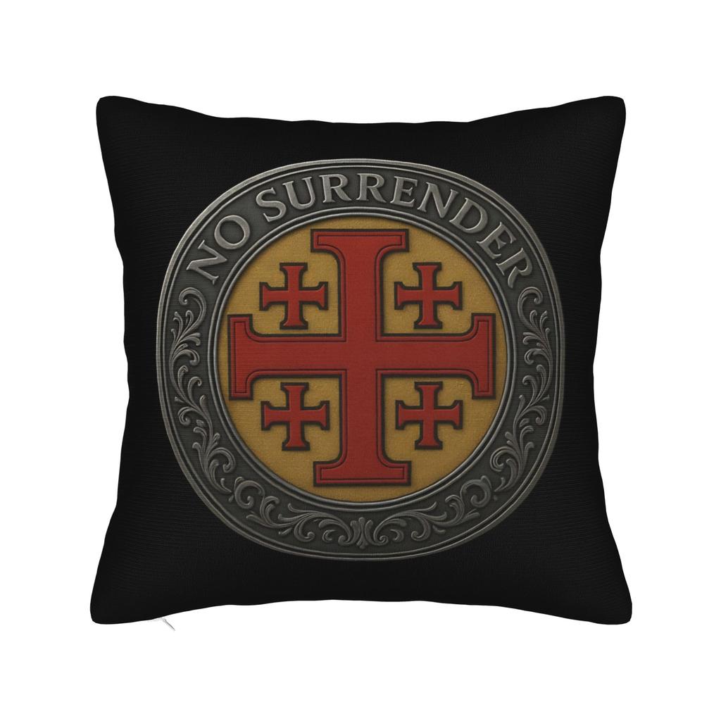 Jesus Christian Cross Faith Jerusalem Cross Square Pillow Cases Cushion Cover Creative Zipper Decorative Pillowcase For Car