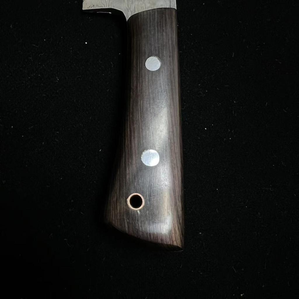 5.5 Inch Utility Knife BG42 Aviation Special Steel Core Damascus Steel Cleaver Handmade Forged Kitchen Knives Rust-resistant