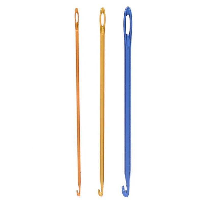 2.75/4/6MM 1PCS Aluminium Needles For Knitting DIY Tunisian Crochet Hooks Hand Knit Tool With an Eye Knitting Sewing Needles