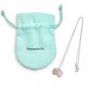 Excellent TIFFANY&Co. Necklace Pink Double Heart Tag Pendant Silver 925 Women Used