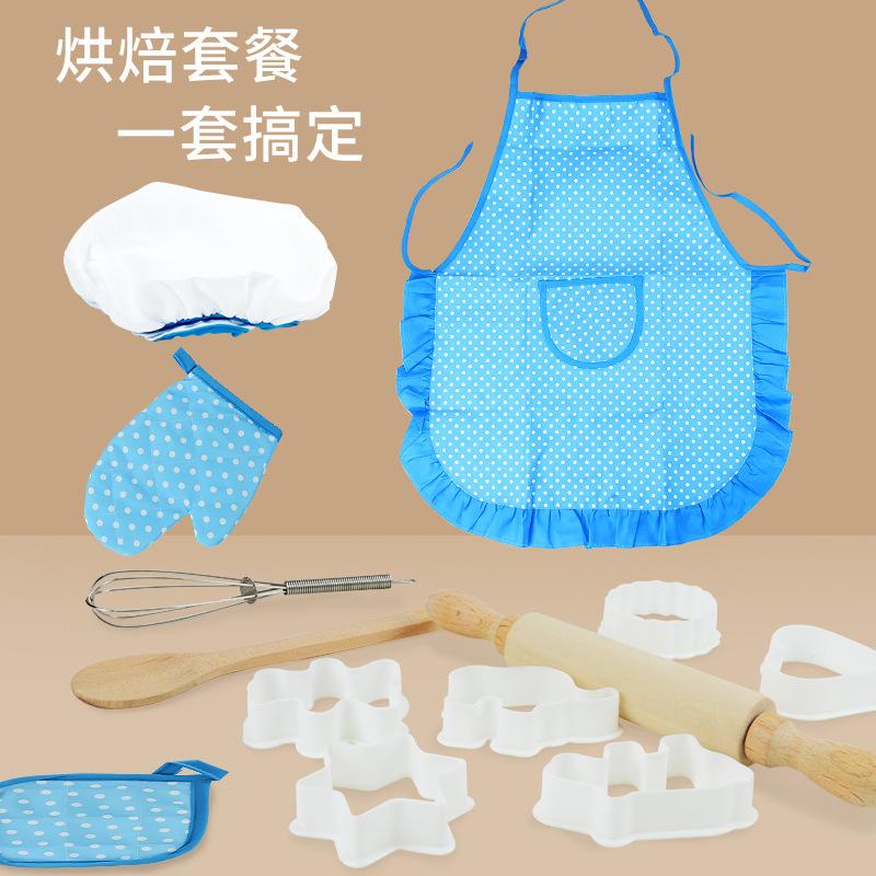 Conjunto de Casa de Brincar Infantil para Confeitaria e Fantasia, Avental Simulação Rolo Batedor de Ovos Modelo Brinquedo de Cozinha