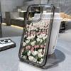 Rose Flower Phone Case For iPhone 14 Pro Case for iPhone 11 16 Pro 13 12 15 Pro Max XR XS X 7 8 SE Soft Shockproof Clear Cover