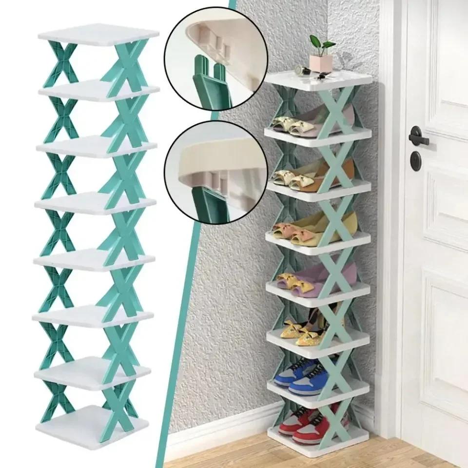 Detachable 8 Layer Shoes Racks Storage Organizer Space Saving Household Shoes Rack Simple Shoes Shelf Cabinet