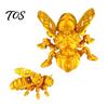Mechanisches Bienenornament 3D-gedruckte Figur, Hornisse mit beweglichen Gelenken, Gelenkiges Wespen Schreibtischzubehör Modell Fidget Toy, Insektendekoration für Zuhause