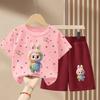 Children's Fashion Set Summer Girls' Cute Pure Cotton Set
