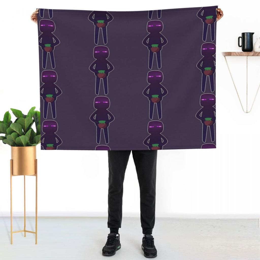 Enderman Throw Blanket Christmas Decoration Decorative Throw Quilt Custom Hair Furry Blankets