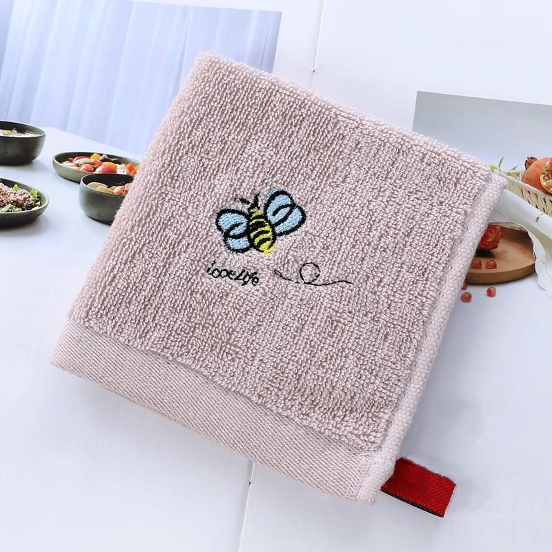 

Мягкое детское полотенце, мочалка для купания ребенка, кормления, мультяшная вышивка, хлопковое полотенце для новорожденного, носовой платок, душевая салфетка 25x25 см коричневый
