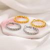 Coarse Twist Ear Buckle Ins Wind Simple Plain Ring Earrings Douyin Live Broadcast Drainage Model Woven Circle Large Earrings Girlfriend