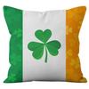 Home Cushion Cover St. Patrick's Day Pillowcase Four-leaf Clover Plaid Sofa Cushion Cover