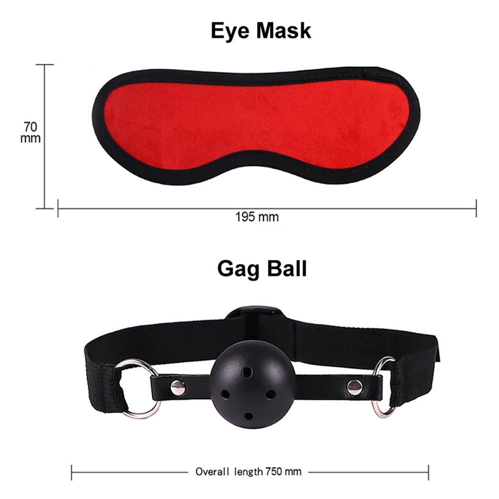 7 Piece/Set BDSM Sexual Bondage Adult Female Sex Toys Sex Handcuffs Leather Whip Nipple Clips Blindfolds Gag Balls Sex Toys