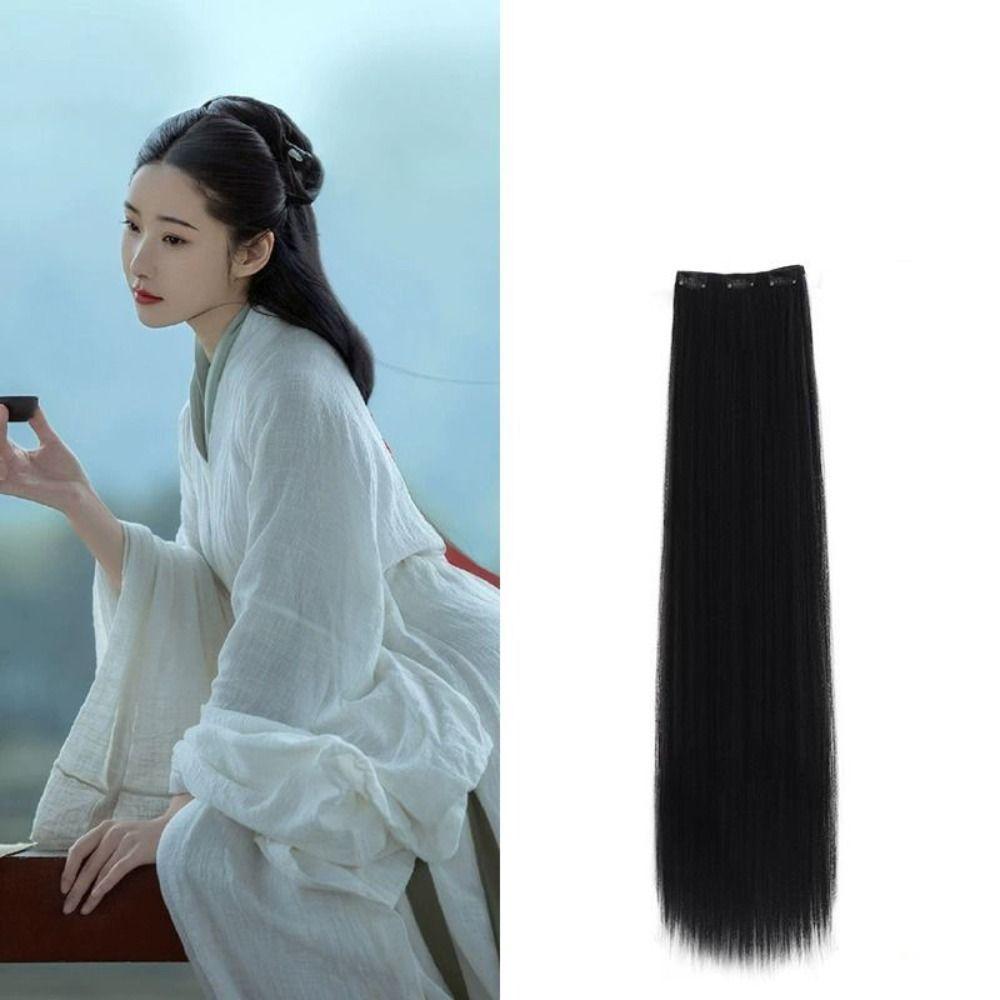 Traditional Long Straight Hair Piece Ancient Hanfu Wig Pads False Hanfu Wig Piece Women