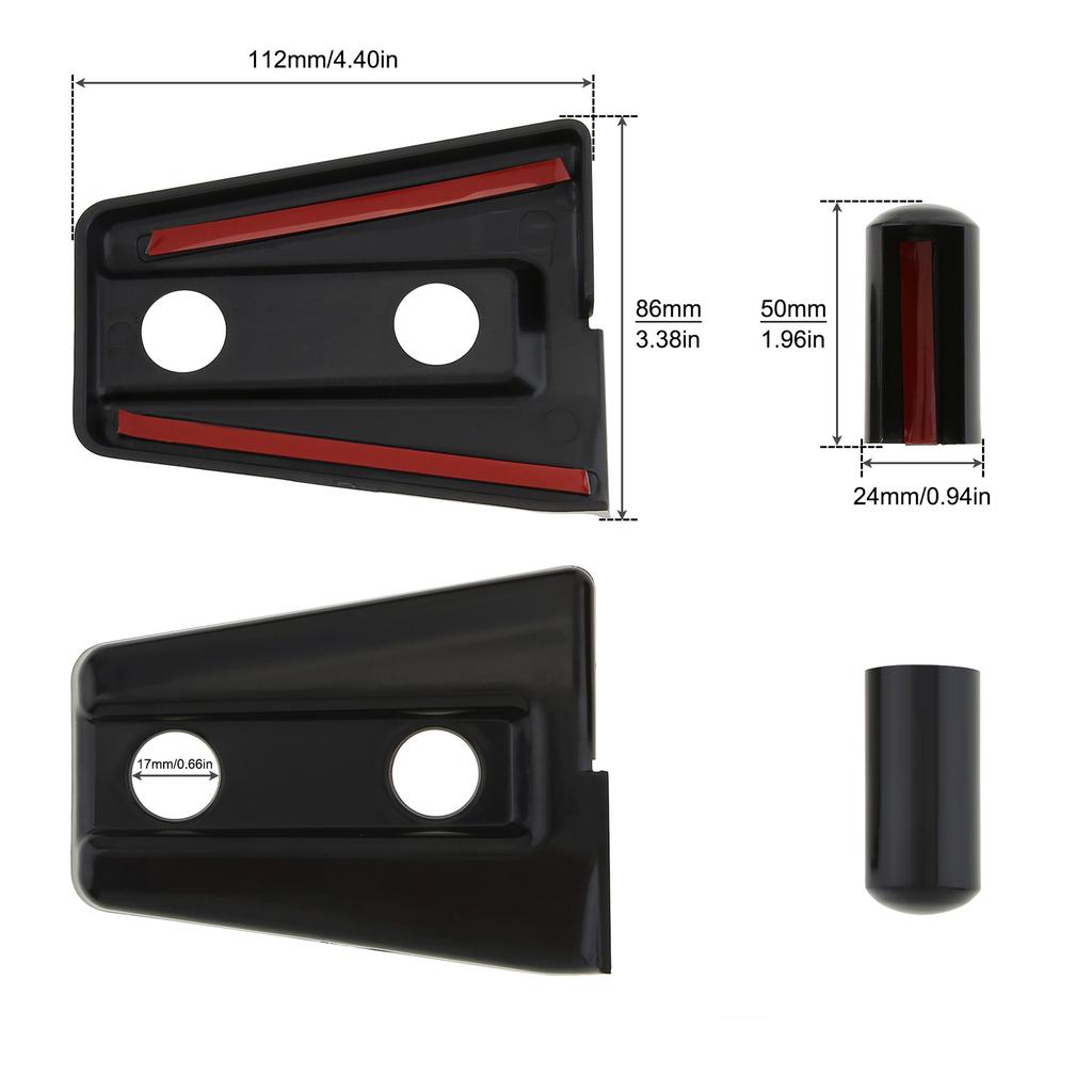 8X Door Hinge Covers Trim Protector Fit for Jeep Wrangler JK 07-17 2-Door 4-DoorGood Product