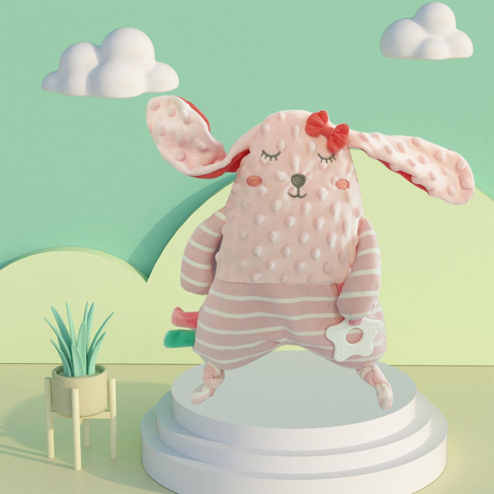 Comfort Blanket Doll Hand Puppet Baby Toy Bib Doll Chew Toy One Size