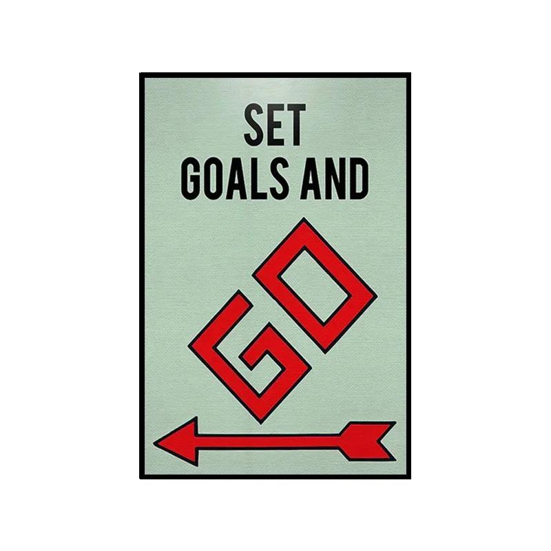 Monopoly Time Is Money Poster Print Inspirational Quote Canvas Painting Wall Art Picture for Living Room Home Decoration Cuadros