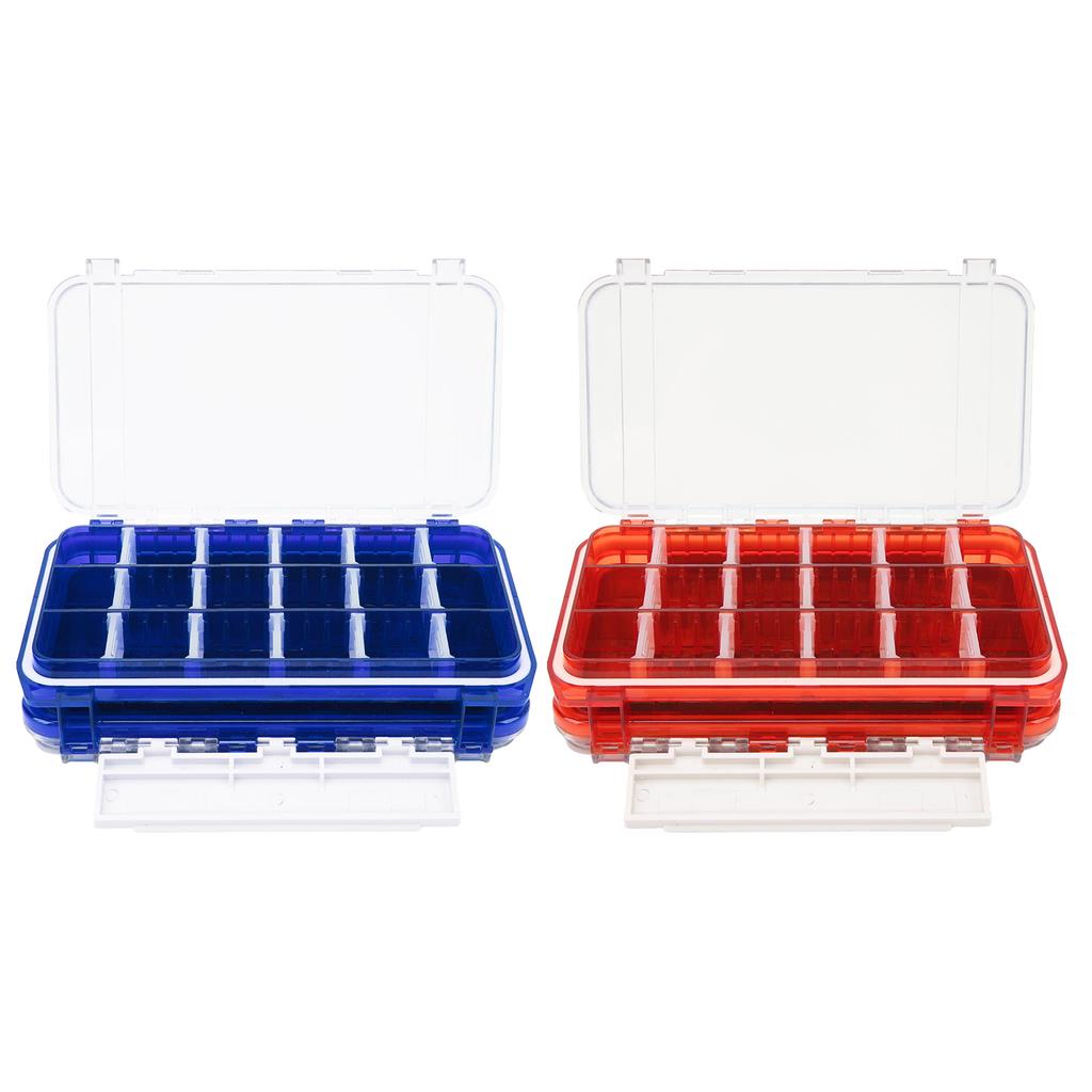 Angelköderablage mit Fächern Stabile PP Angelzubehör Aufbewahrungsbox für Salzwasser Süßwasser Kleine Angelzubehörbox