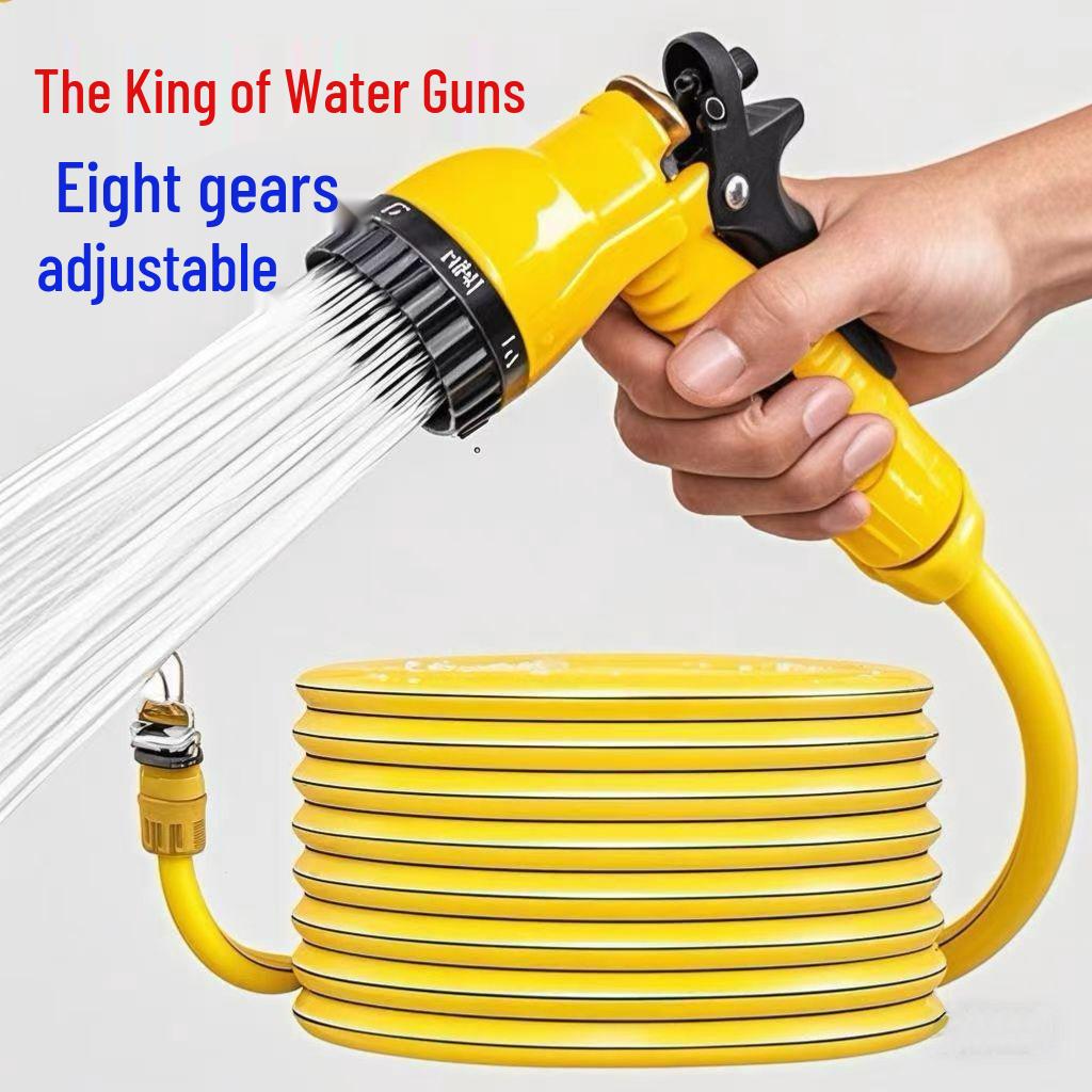 High-Pressure Soft Water Hose for Gardening, Car Washing, and Household Use - Flexible, Gardening, Explosion-Proof, 4-Point Thin Tube