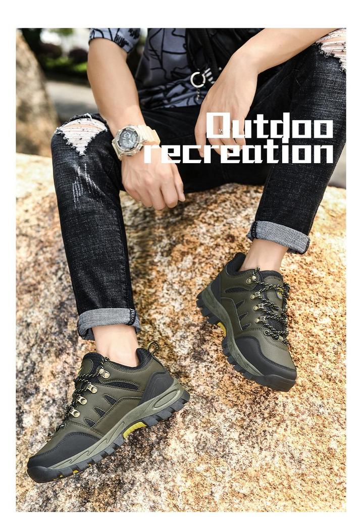 2026 Fall/Winter Cross-Border Plus Size Low-Top Men's Non-Slip, Wear-Resistant Hiking & Trail Running Shoes