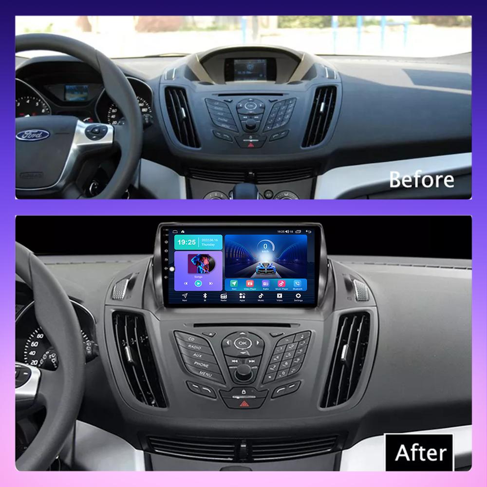 2 DIN Android Carplay Car Radio For Ford Kuga 2 Escape 3 2012-2019 Multimedia Player Head Unit Stereo GPS Navigation BT WIFI 2+32GB