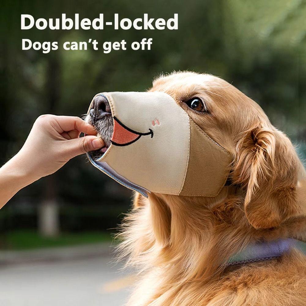 Adjustable Dog Mouth Mask Cute Dogs Mouth Cover Anti Bite Dogs Muzzles  Anti Stop Chewing