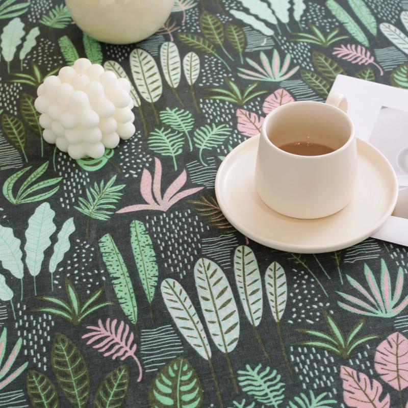 Lexuanxiu Baumwolle & Leinen Zitronenmuster Tischdecke - Stilvoller Ins-Stil für kleine runde oder Kaffeetische