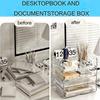 Large Capacity Desk Organizer, 4 Tier Paper Organizer, File Organizer for Desk, Stackable Paper Tray for Office, Home and School
