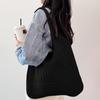 2025 New Women'S Bags Hand-Woven Bucket Bag Large Capacity Casual Lazy Style Hand-Held Tote Bag